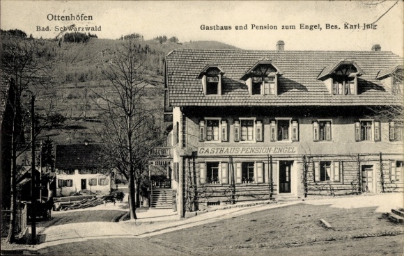 Postcard Ottenhöfen in the Black Forest, Gasthaus Pension zum Engel