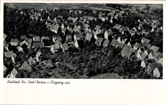 Postcard Hochdorf Remseck am Neckar, Hochdorf am Neckar, aerial photograph