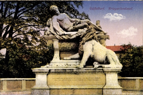 Ak Düsseldorf am Rhein, Kriegerdenkmal