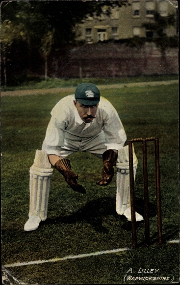 Postcard A. Lilley from Warwickshire, Cricket Player, portrait