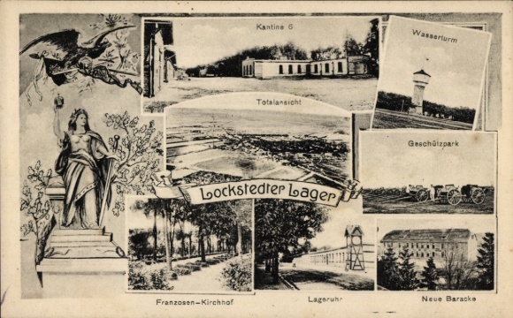 Ak Lockstedt in Holstein, Lockstedter Lager, Kantine 6, Wasserturm, Totalansicht, Geschützpark, F