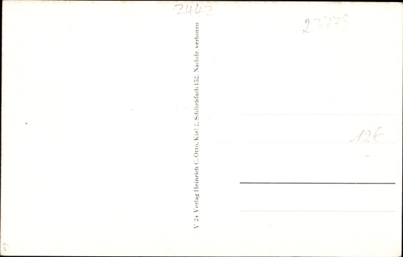 Postcard Neukirchen in Holstein, business building Bernh. Klose, old school, memorial