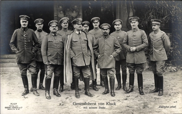 PC Generalobert Alexander von Kluck with his staff, uniforms, Liersch 7207
