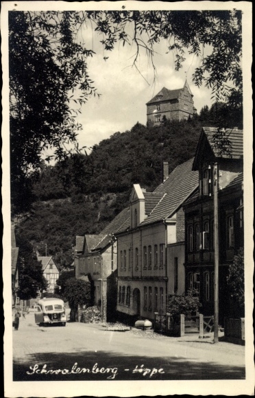 Ak Schwalenberg in Lippe, Straßenpartie