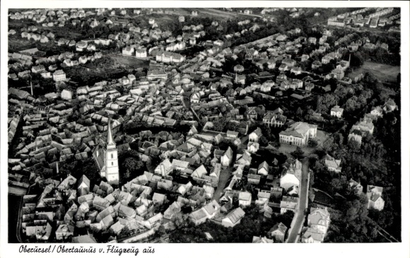 Postcard Oberursel in the Taunus Hessen, aerial photograph