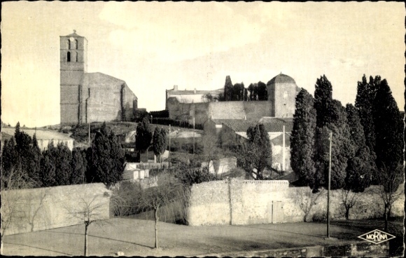 Postcard Puicheric Aude, Church, Castle