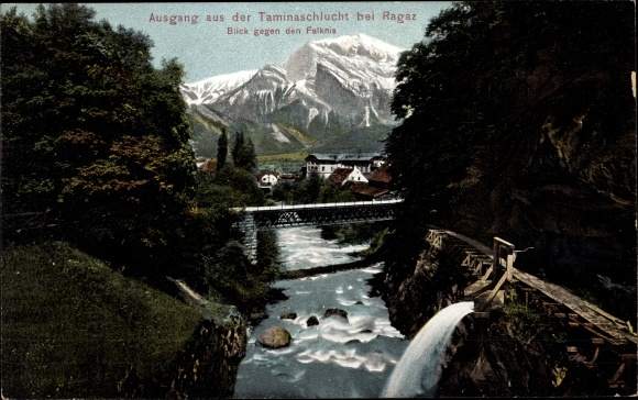 KP Bad Ragaz Kanton St. Gallen, wyjście z wąwozu Tamina