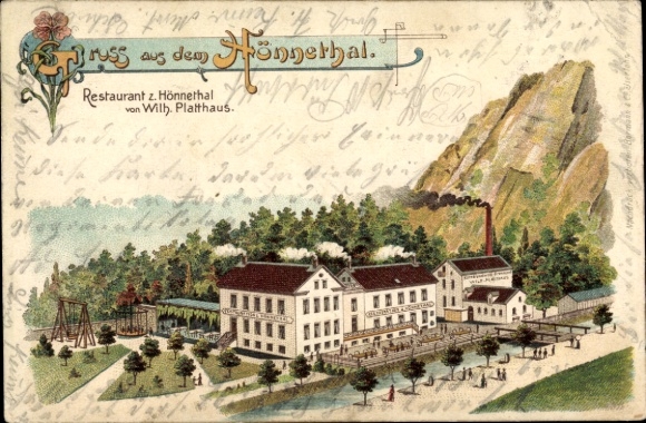 Chromo-Litho Balve North Rhine Westphalia, Restaurant zum Hönnetal