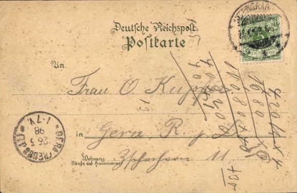 Chromo-Litho Loburg Möckern in Saxony Anhalt, military training area, command building, hussar, uhlan