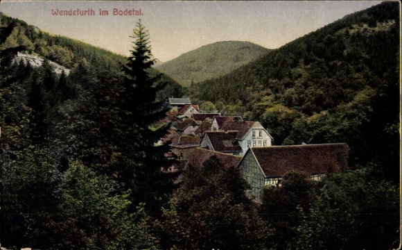 Ak Wendefurt Wendefurth Thale im Harz, Gesamtansicht