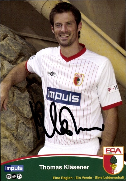 Autogrammkarte Fußballer Thomas Kläsener, FC Augsburg, Autogramm