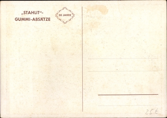 Artist Postcard Pinguin, advertisement for Stahlit rubber heels