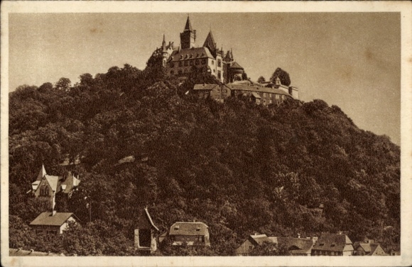 KP pocztowa Wernigerode am Harz, widok na zamek, WHW Piękne Niemcy zdjęcie 56