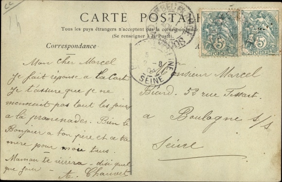 Postcard Orbec Calvados, The Station