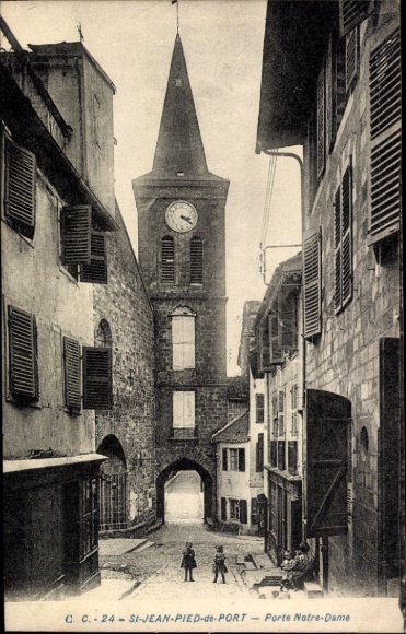 Ak Saint Jean Pied de Port Pyrénées Atlantiques, Porte Notre-Dame
