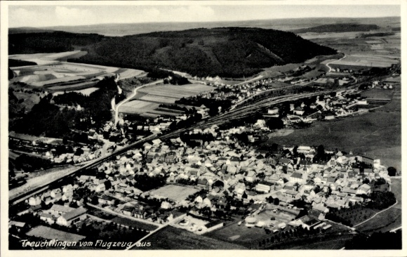 Ak Treuchtlingen im Altmühltal Mittelfranken, Fliegeraufnahme