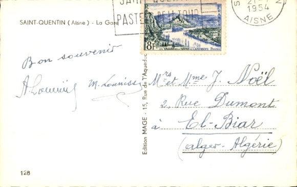 Ansichtkaart Saint Quentin Aisne, La Gare