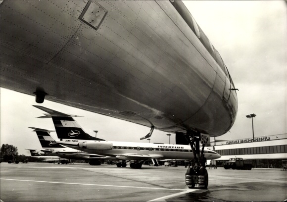 PC Schönefeld near Berlin, central airport, Tupolev TU 134 A, passenger aircraft, Interflug