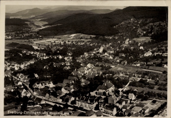 Ak Zähringen Freiburg im Breisgau, Fliegeraufnahme