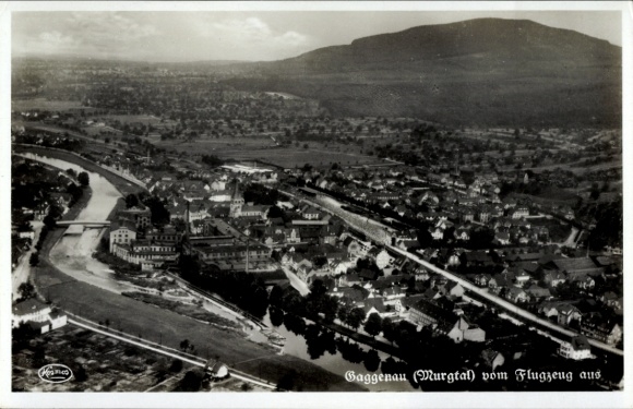 Postcard Gaggenau in the Murgtal Black Forest, Gaggenau from the plane
