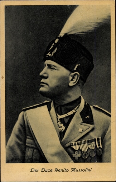 Ak Duce Benito Mussolini, Portrait, Uniform, Orden