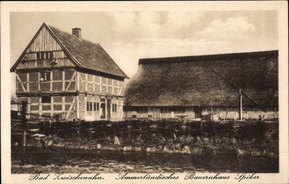 Postcard Bad Zwischenahn in Oldenburg, Ammerland farmhouse Spiker