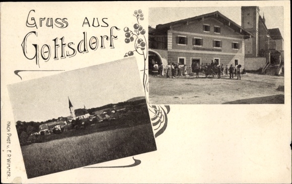 Ak Gottsdorf Untergriesbach Niederbayern, Blick auf den Ort