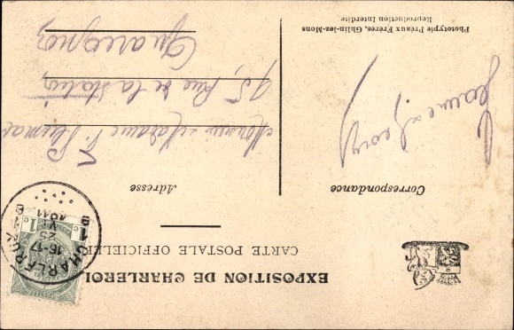 Postcard Charleroi Wallonia Hainaut, Exposition 1911, Jardins, Windmill