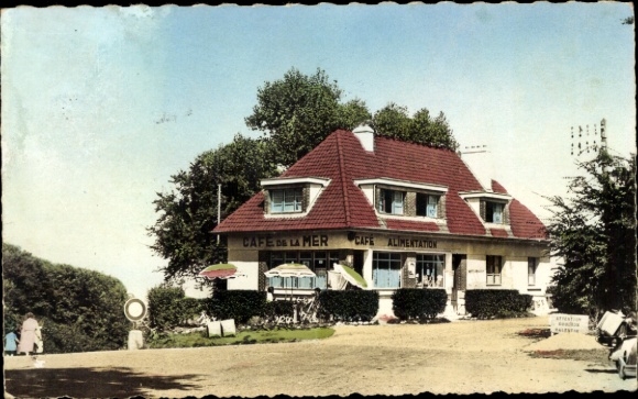 Postcard Berneval sur Mer Seine Maritime, Rond-Point de la Plage