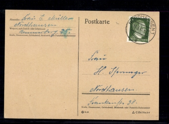 Michel No. 784 "Nordhausen 19.3.45"