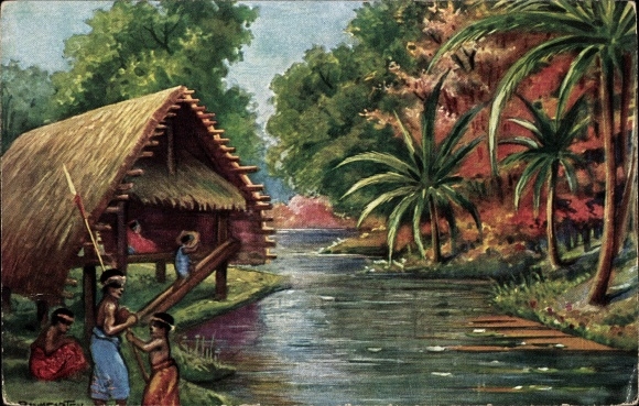 Artist PC Baumgarten, Fritz, Neumecklenburg New Ireland Papua New Guinea, colonial warrior thanks