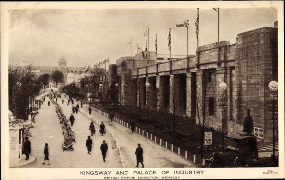 KP Wembley Brent London City, Wystawa Imperium Brytyjskiego, Kingsway, Pałac Przemysłu