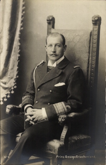 Postcard Prince George of Greece, portrait