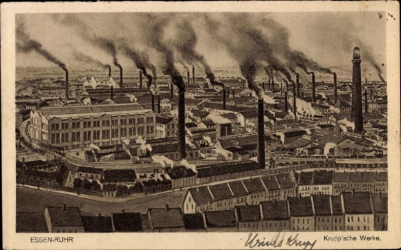 Ak Essen im Ruhrgebiet, Kruppsche Werke, Industriegebiet