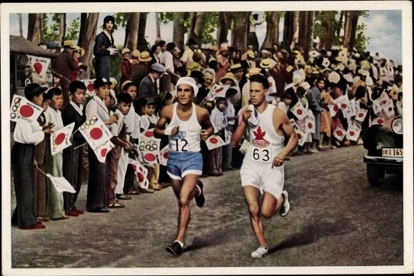 Collection picture Olympia 1936, Olympic Games Los Angeles 1932, marathon runner Zabala, Japan. youth