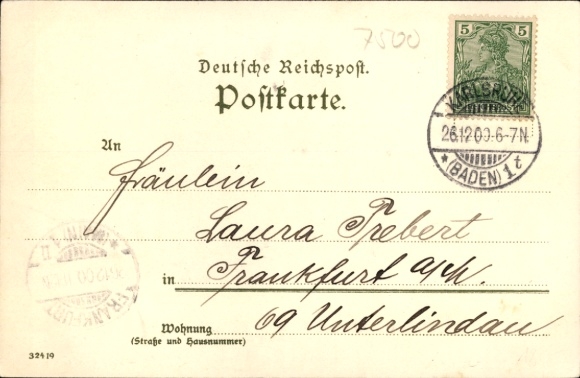 Kunstenaar litho Kley, Heinrich, Karlsruhe in Baden-Württemberg, Kaisermonument
