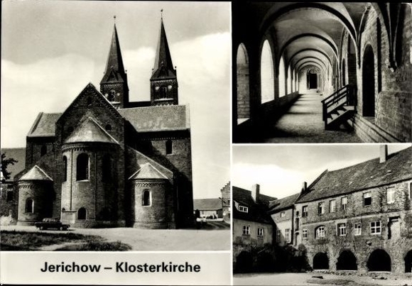 9 alte Ak Klosterkirche Jerichow in Sachsen Anhalt, diverse Ansichten