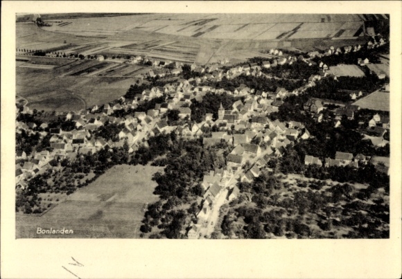 Postcard Bonlanden Filderstadt in Württemberg, aerial photograph