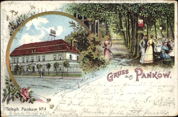 Litho Berlin Pankow, Restaurant R. Junger, Garten