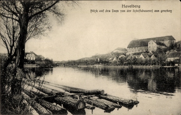 Postcard Havelberg in Saxony-Anhalt, cathedral, shipbuilding