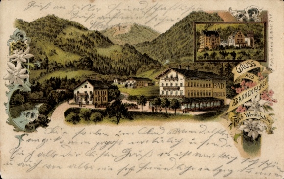 Chromo-Litho Brannenburg in Upper Bavaria, Bad Wendelstein