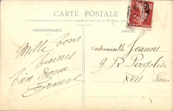Postcard first names, Cecile, Alice, Marthe, Gabrielle, Marie, Luicienne, Le Nom que je Préfère est: ...