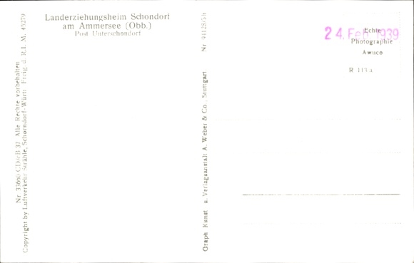 Postcard Schondorf am Ammersee Upper Bavaria, aerial photograph
