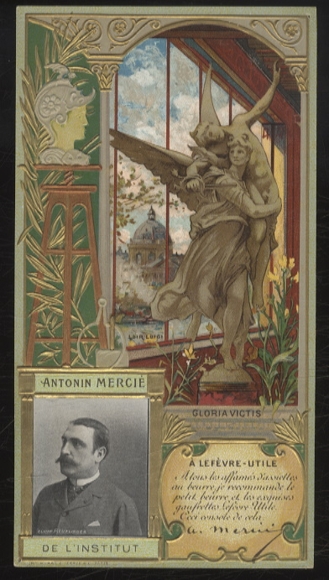 Merchant picture advertising card Lefevre-Utile Lu Art Nouveau, Antonin Merciè