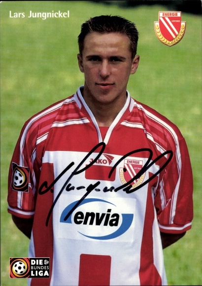Autogrammkarte Fußballer Lars Jungnickel, Energie Cottbus, Autogramm