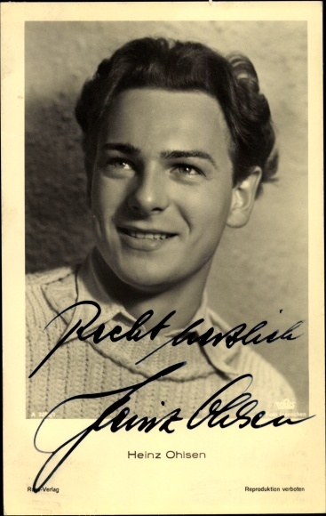 Postcard actor Heinz Ohlsen, portrait, Ross Verlag 3263/1