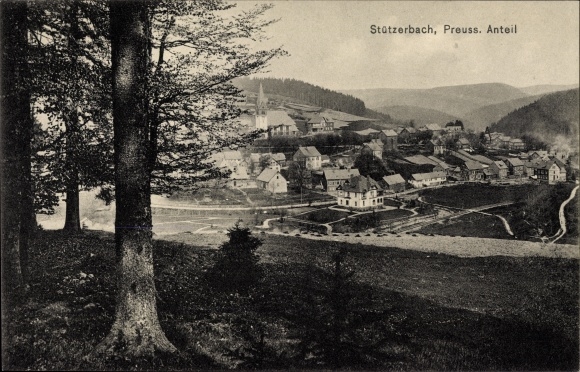 PC Stützerbach in the Ilm district of Thuringia, view of the town, Prussian part