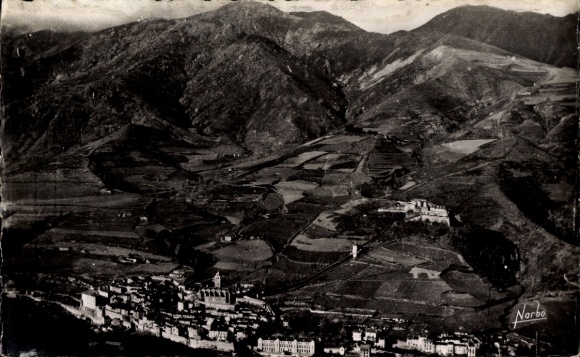 Postcard Prats de Mollo Pyrénées Orientales, Vues du Village, du Fort et Massif du Granarois
