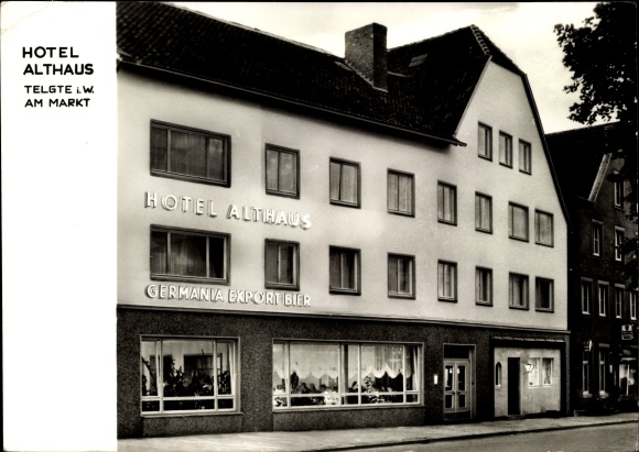Ak Telgte in Westfalen, Hotel Althaus, straatkant