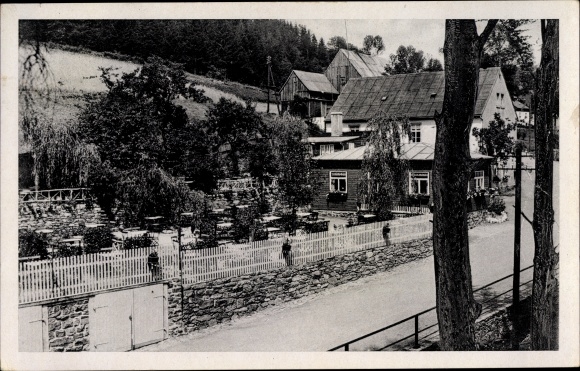 Postcard Schindelbach Großrückerswalde in the Ore Mountains, Gasthof Schindelbachmühle